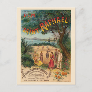 Carte Postale Saint-Raphaël France Poster vintage 1893