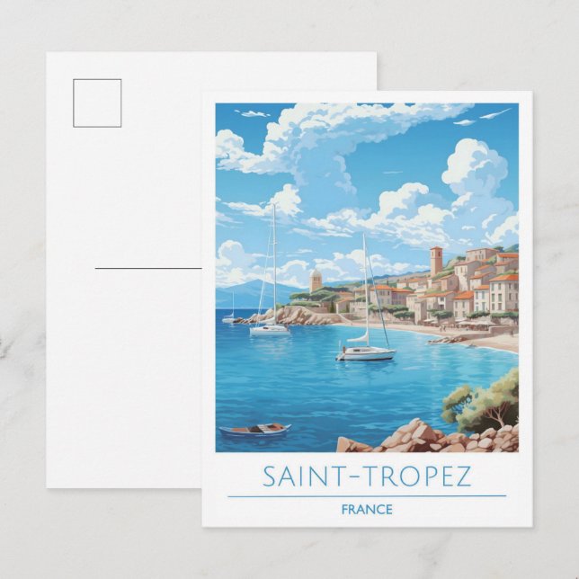 Carte Postale Saint Tropez France Travel (Devant / Derrière)