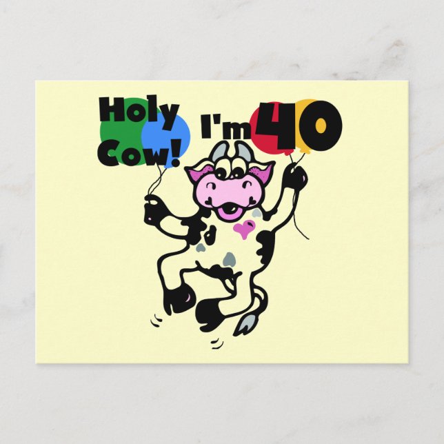 Carte Postale Saint Vache J'ai 40 t-shirts et cadeaux (Devant)