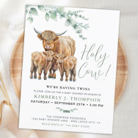 Saint-Vache Twins Highland Calf Baby shower de ver