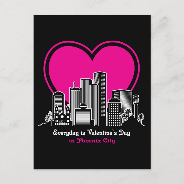 Carte Postale Saint Valentin à Phoenix City (Devant)