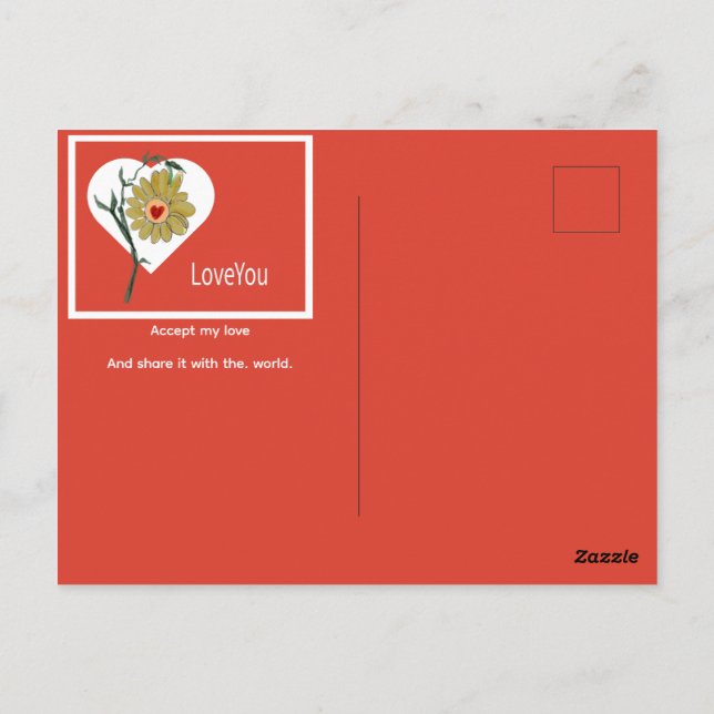 Carte Postale Saint-Valentin Chaque Jour AmourVous Sentiment  (Dos)