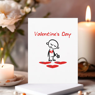 Carte Postale Saint-Valentin Coeur brisé couleur homme