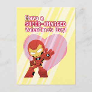 Carte Postale Saint Valentin des Avengers  Iron Man Super-Charge