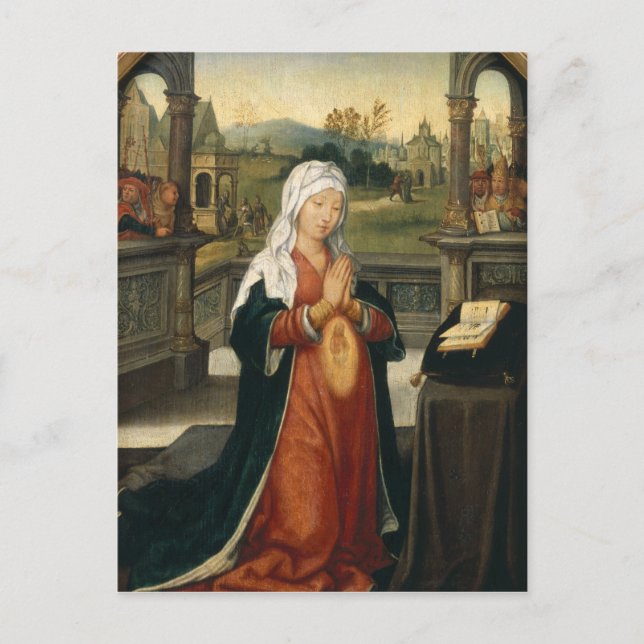 Carte Postale Sainte-Anne qui reçoit la Vierge (Devant)