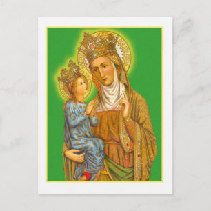 Carte Postale Sainte Anne vintage et la Vierge Marie