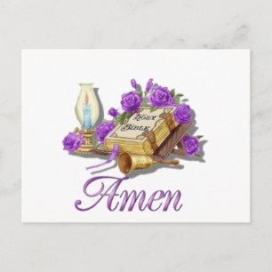 Carte Postale Sainte Bible Amen