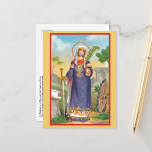 Carte Postale Sainte Catherine d'Alexandrie dans le poste de pre