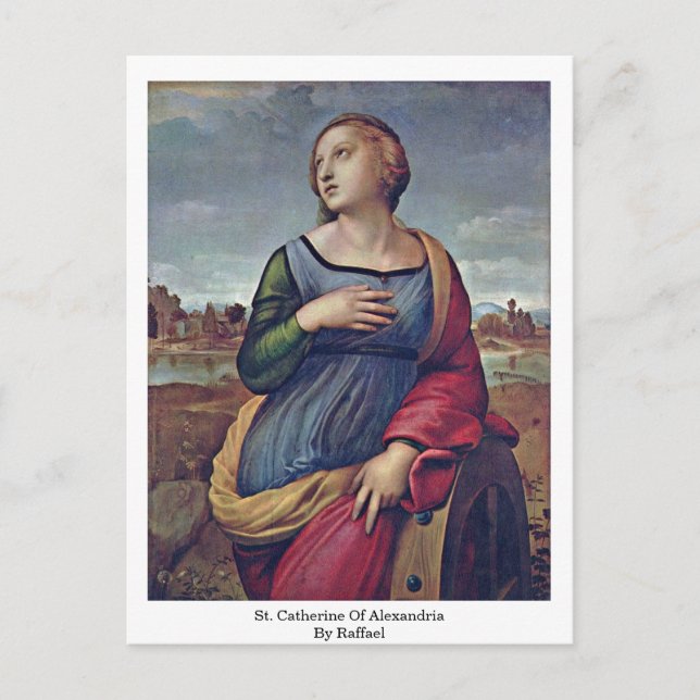 Carte Postale Sainte Catherine D'Alexandrie Par Raffael (Devant)