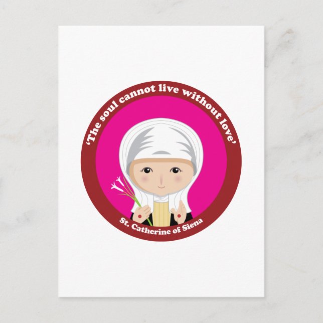 Carte Postale Sainte-Catherine de Sienne (Devant)