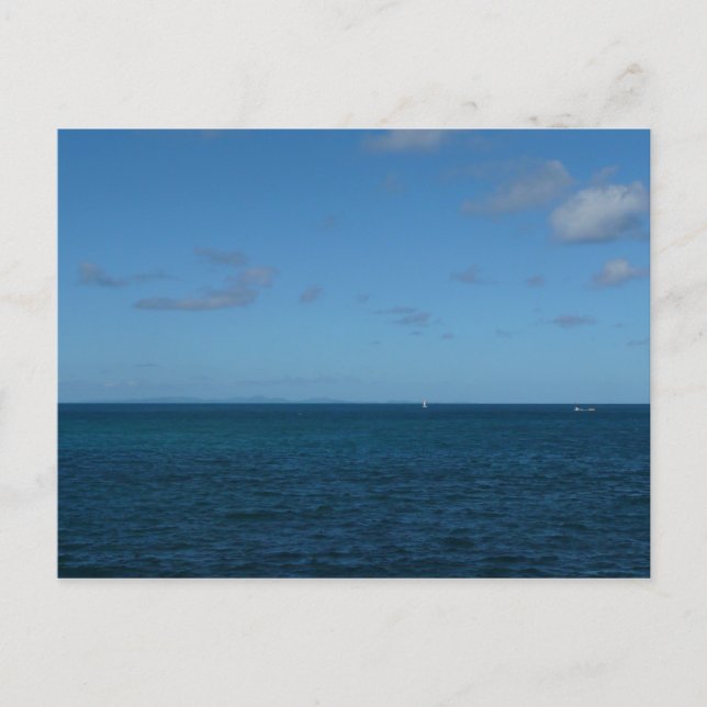 Carte Postale Sainte-Lucie Horizon Océan Bleu (Devant)