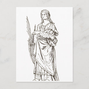 Carte Postale Sainte-Lucie par Bernardino Luini