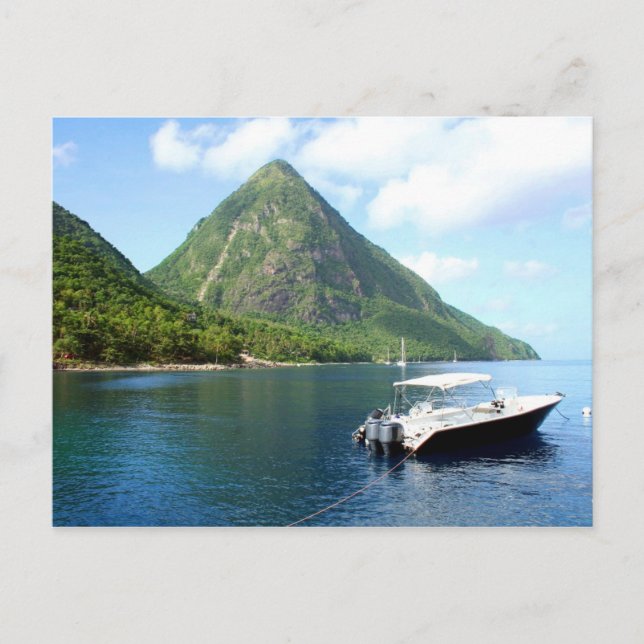 Carte Postale Sainte-Lucie Pitons (Devant)