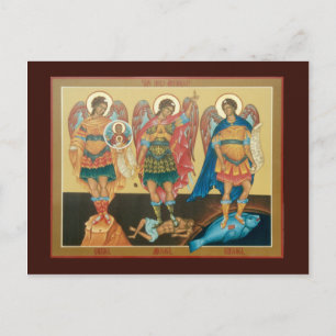 Carte postale sainte personnalisable d'archanges
