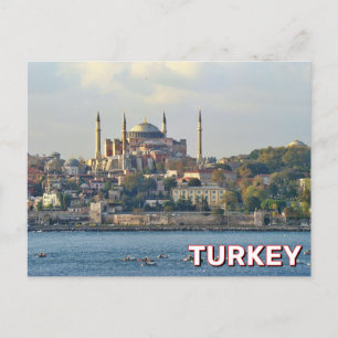 Carte Postale Sainte-Sophie Grande Mosquée Istanbul, Turquie