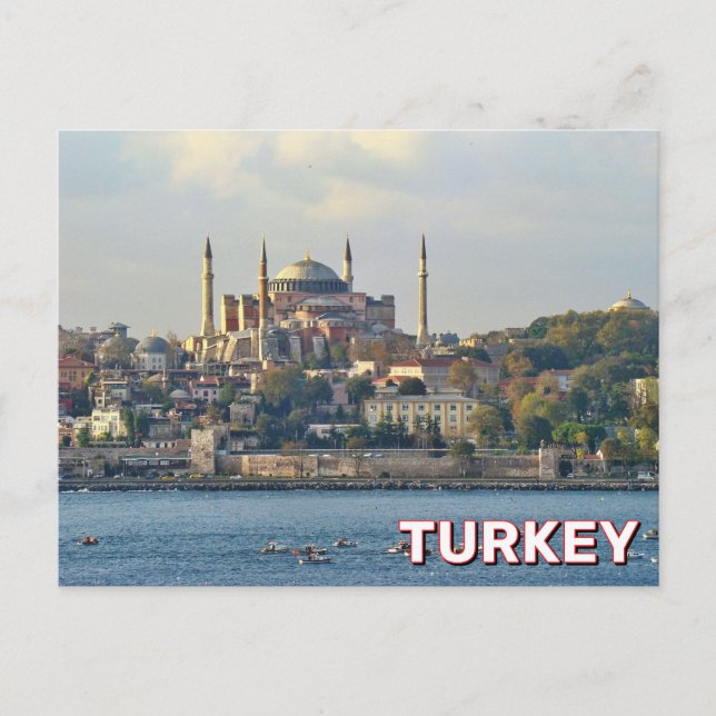 Carte Postale Sainte-Sophie Grande Mosquée Istanbul, Turquie (Devant)