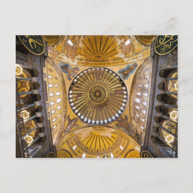 Carte Postale Sainte-Sophie Intérieur à Istanbul (Devant)