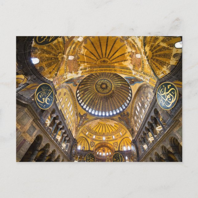 Carte Postale Sainte-Sophie Intérieur à Istanbul (Devant)