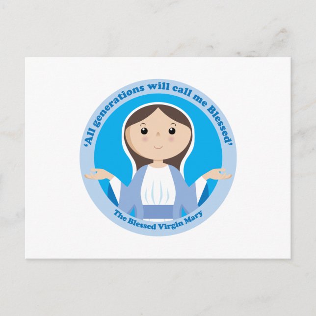 Carte Postale Sainte Vierge Marie (Devant)