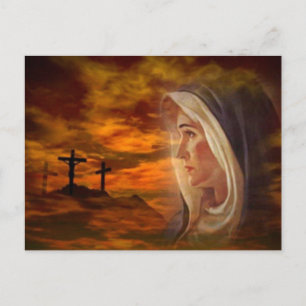 Carte Postale Sainte Vierge Marie Calvaire