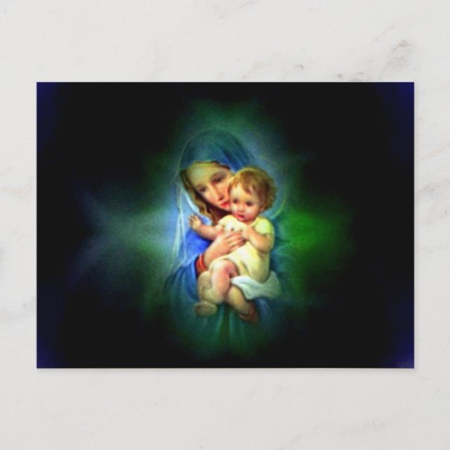 Carte Postale Sainte Vierge Marie et Enfant Jésus (Devant)