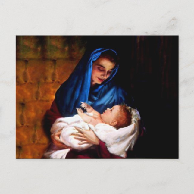 Carte Postale Sainte Vierge Marie et Enfant Jésus (Devant)