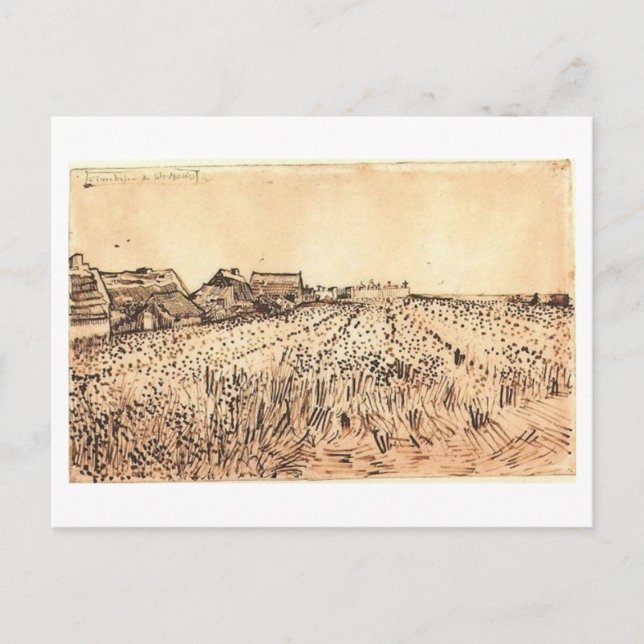 Carte Postale Saintes-Maries avec Cimetière, Van Gogh Art (Devant)