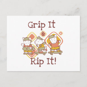 Carte Postale Saisissez-le et déchirez-le faisant de la planche