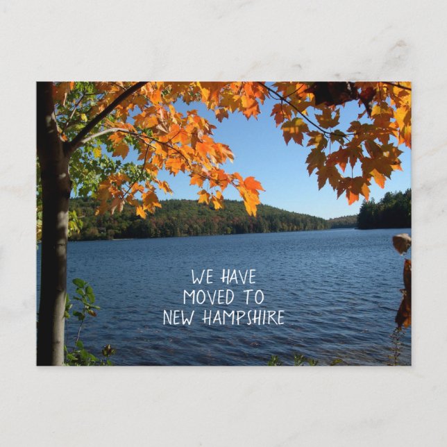 Carte Postale Saison Automne Lac Voir Nouveau Adresse Faire-part (Devant)