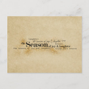 Carte Postale Saison de Joy Gold Wordart
