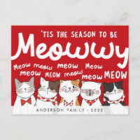 Saison pour être Meowww Noël Mignon Chats qui chan