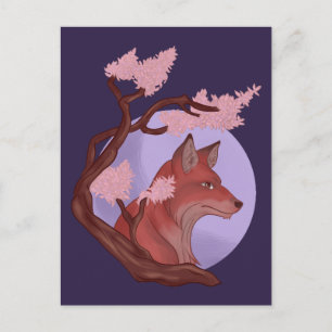 Carte Postale Sakura Fox