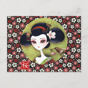 Carte postale Sakura Girl