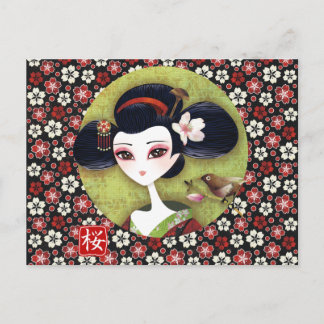 Carte postale Sakura Girl