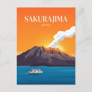 Carte Postale Sakurajima Japon