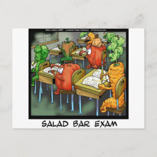 Carte Postale Salad Bar Exam Funny