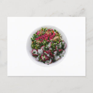 Carte Postale Salade avec radis et jetons rôtis