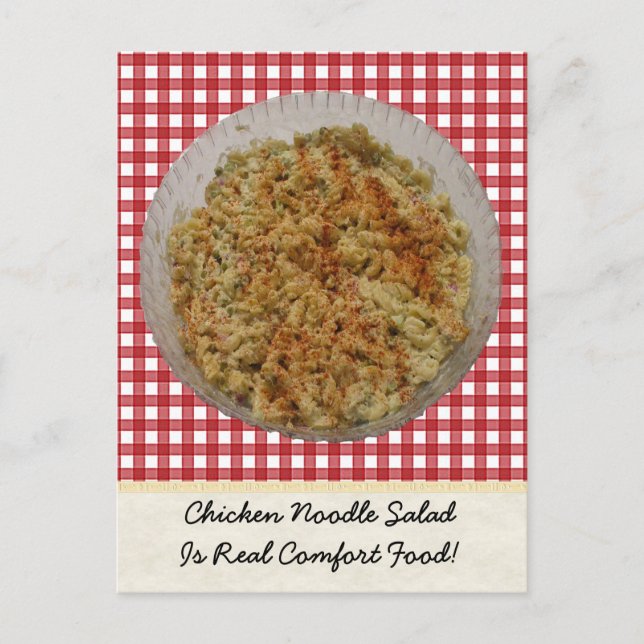 Carte postale Salade de nouilles de poulet (Devant)