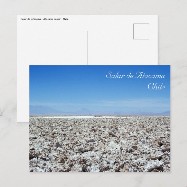 Carte Postale Salar de Atacama - Désert d'Atacama, Chili (Devant / Derrière)