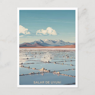 Carte Postale Salar de Uyuni Bolivie Vintage