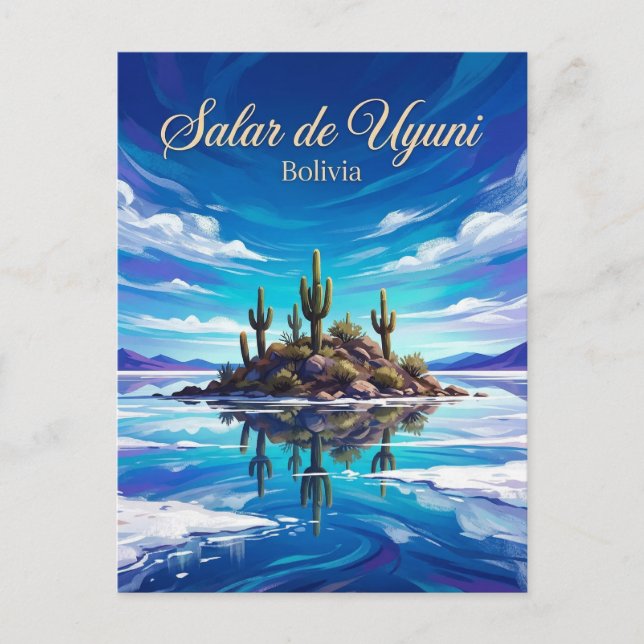 Carte Postale Salar d'Uyuni Bolivie (Devant)