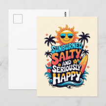 Salé brûlé au soleil et heureux - Retro Beach Vibe
