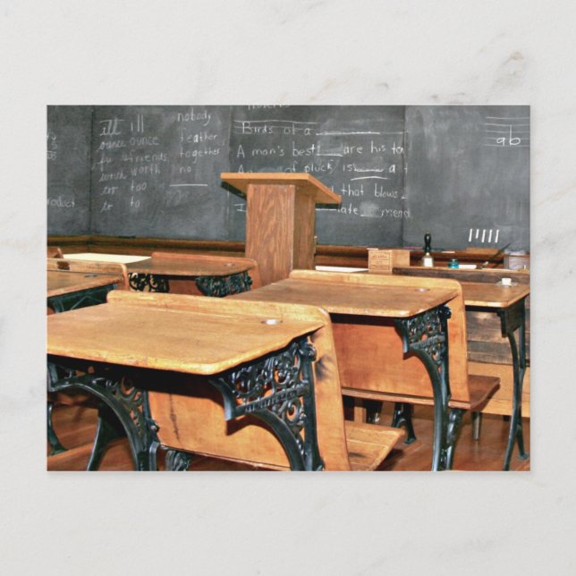 Carte Postale Salle d'école vintage (Devant)