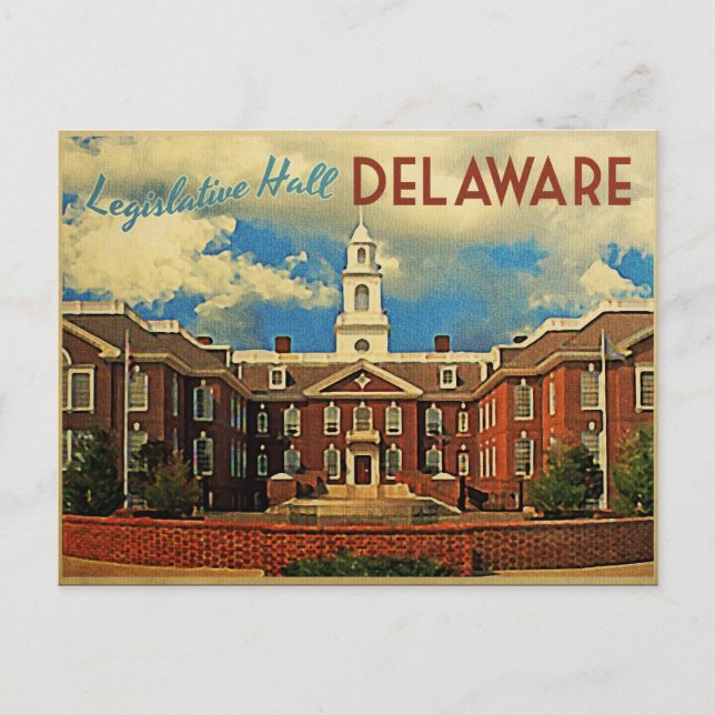 Carte Postale Salle législative Delaware (Devant)