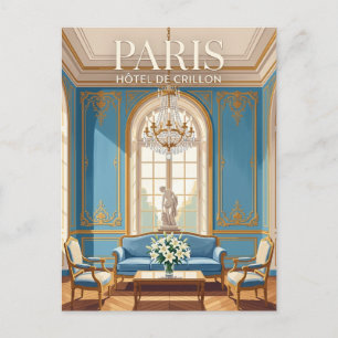 Carte Postale Salon Bleu de l'Hôtel de Crillon France