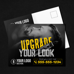 Carte Postale Salon de Coiffure Moderne & Audacieux Coiffeur Mou