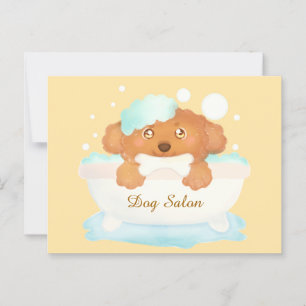 Carte Postale Salon de toilettage des chiens