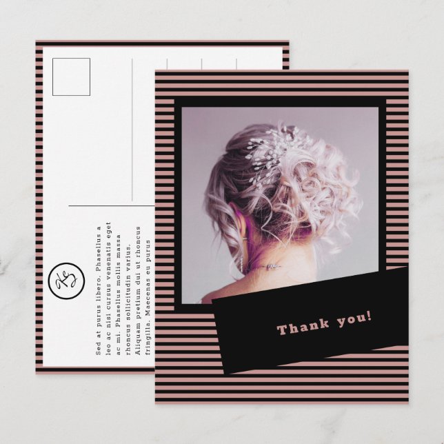 Carte Postale Salon des cheveux Merci d'image personnalisé clien (Devant / Derrière)