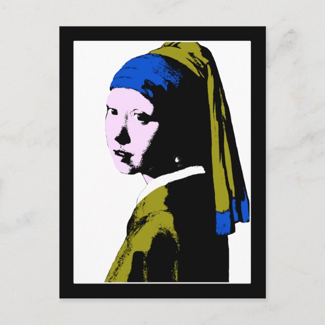 Carte Postale Salon d'oreille perle de Vermeer (Devant)