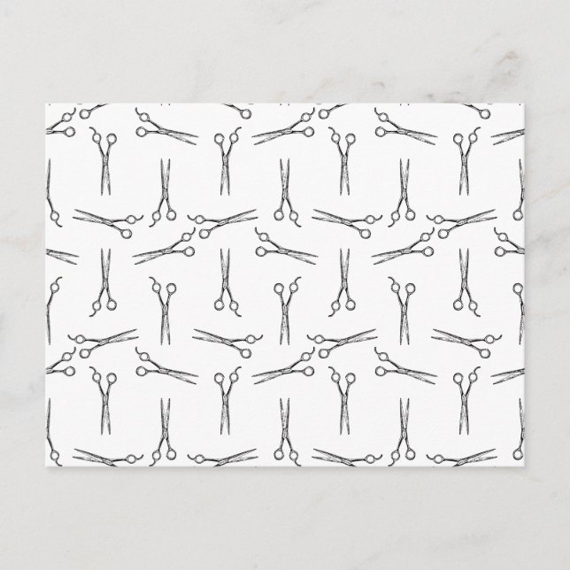 Carte Postale Salon Scissors Hairtravars shears CUSTOM BG COLOR (Devant)
